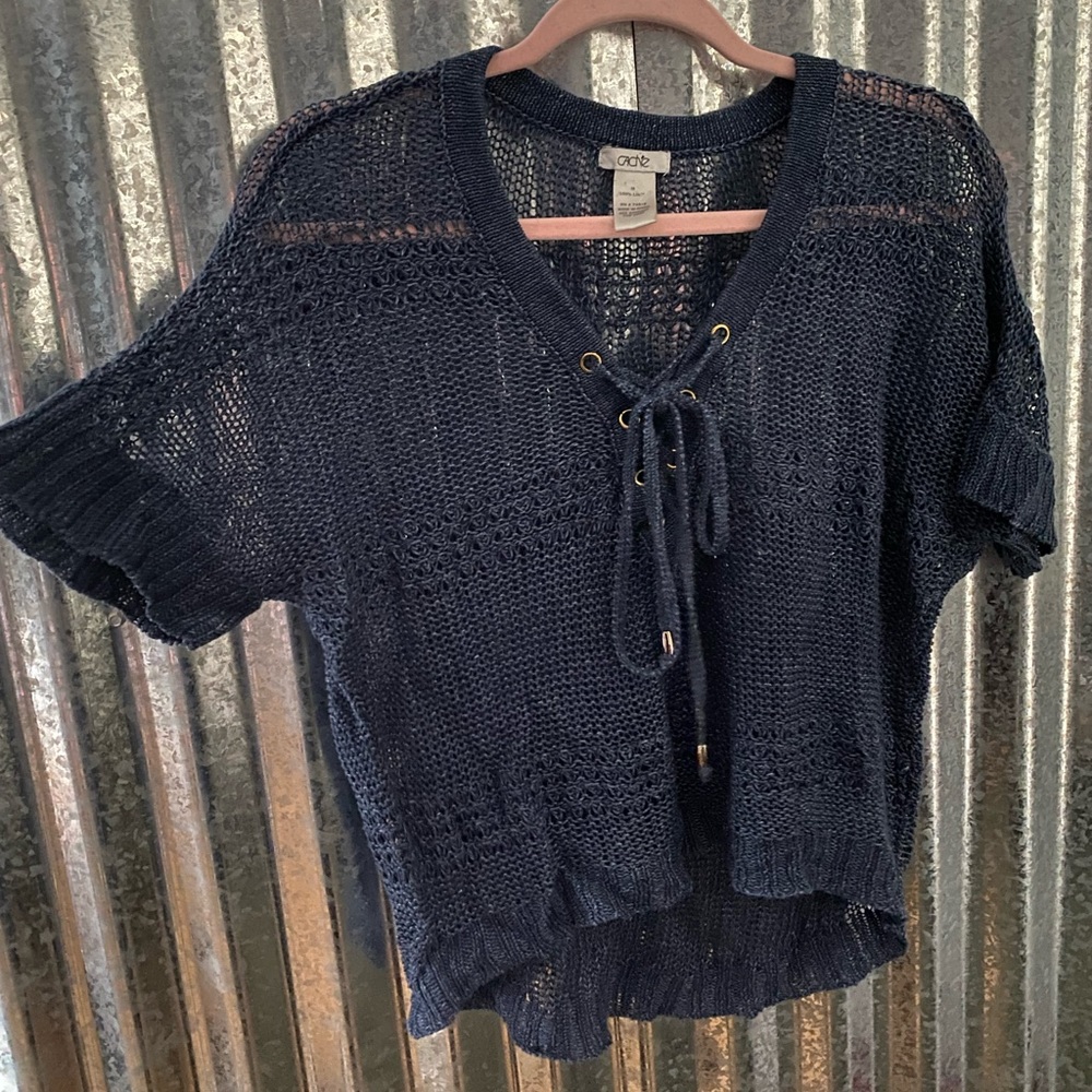 Cache Linen Knitted Crop Top - image 3